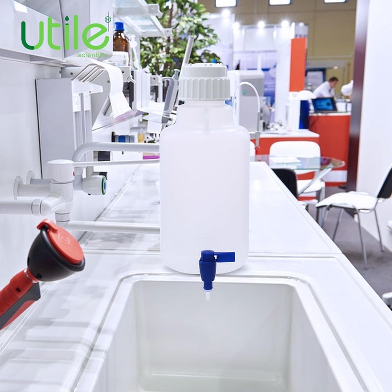 UTILE 2 Pcs Gallon Jug, Plastic Jug, PP Material Round Carboys, Vol.5L, with Screw Cap 4093.0191.2 - Image 5